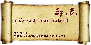 Szécsényi Botond névjegykártya